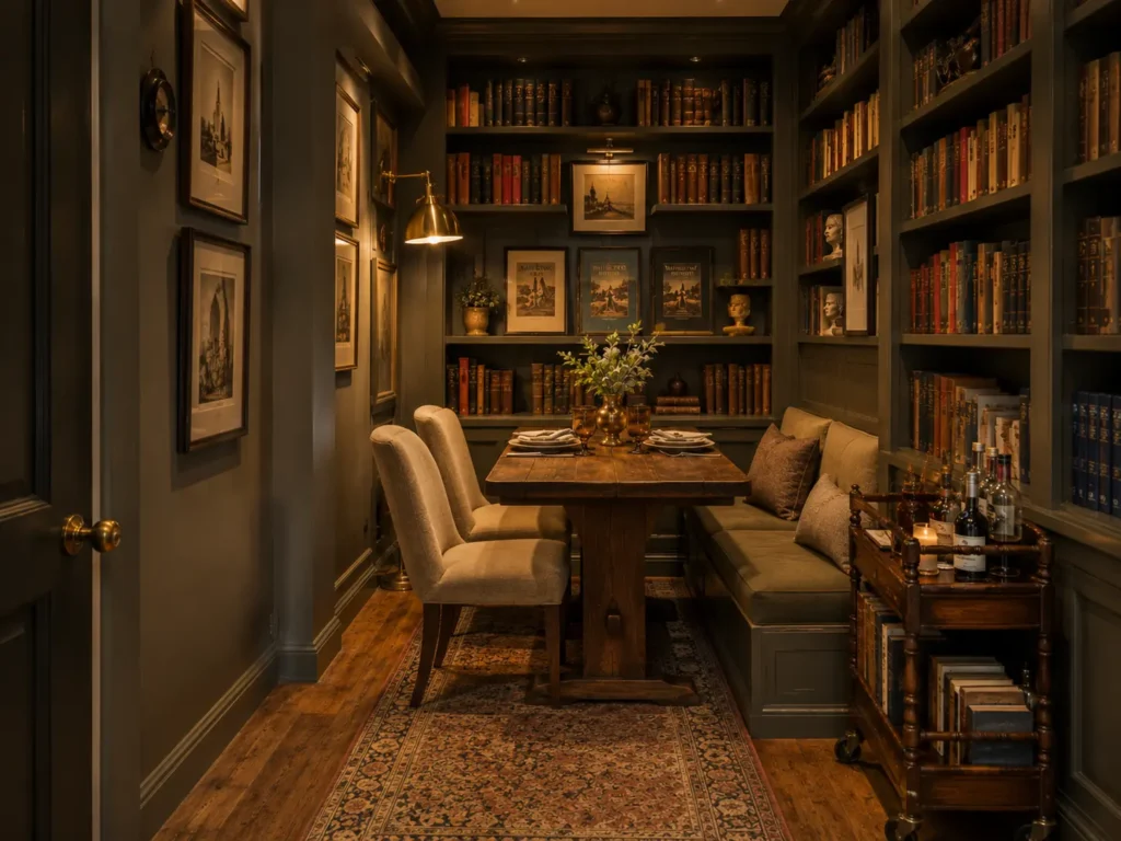 The "Book-Lover's Library" Small Dining Room Idea