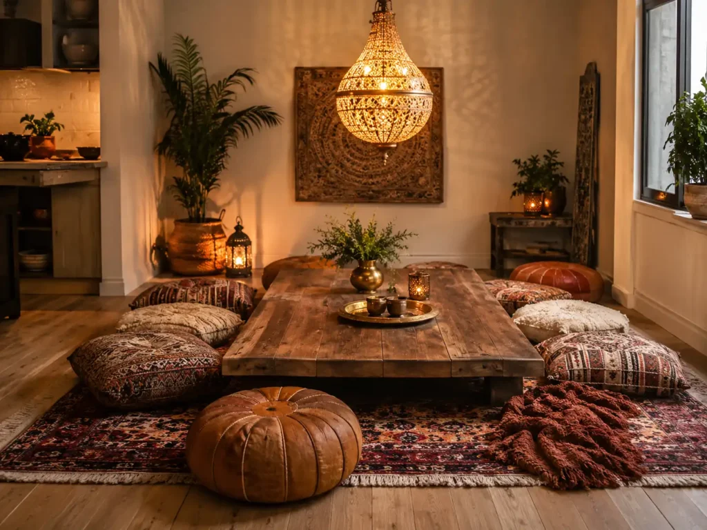 Floor Mat Seating idea for small dining room s