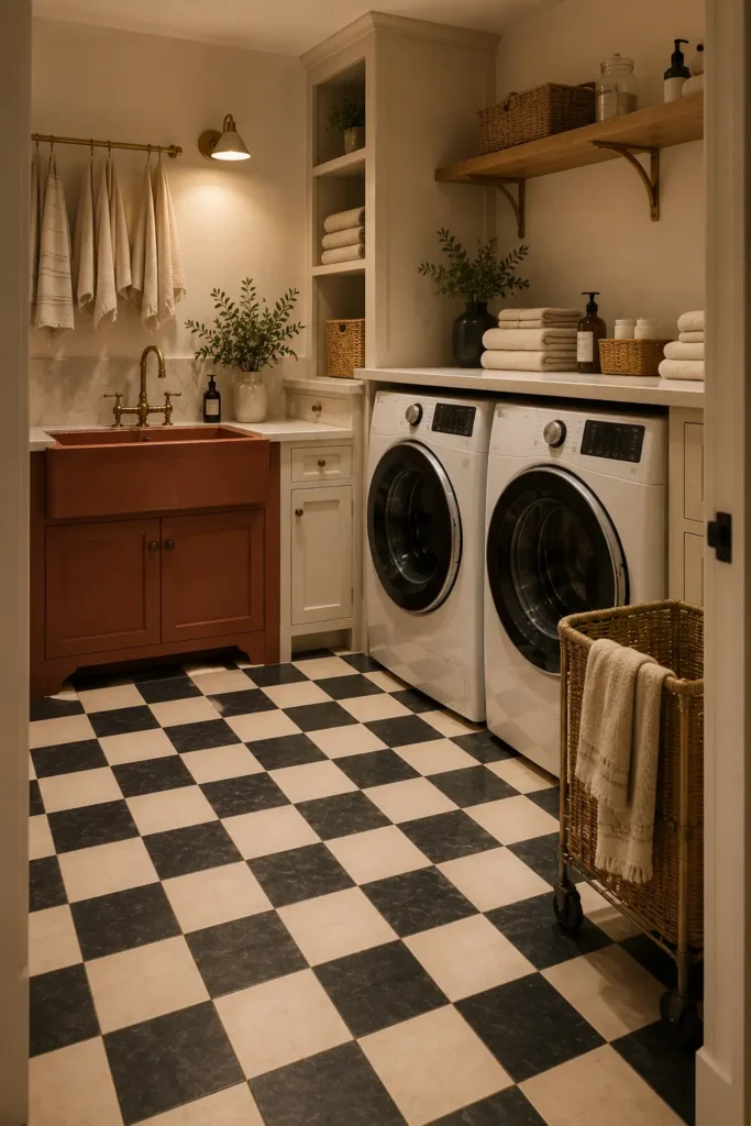 Checkerboard Washhouse Utility Room.
