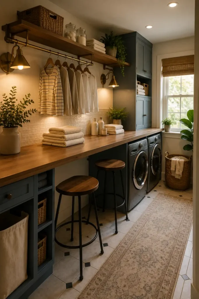 Laundry Folding Café Bar for small laundry room.