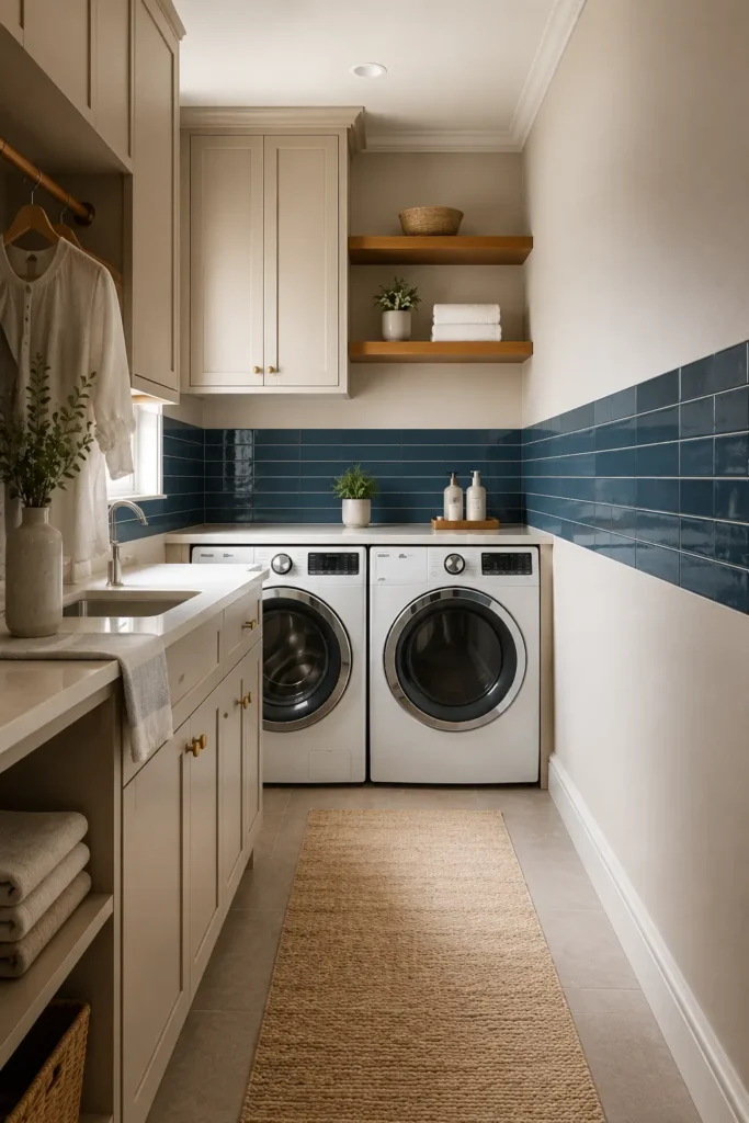 Ribbon Tile Laundry Galley.