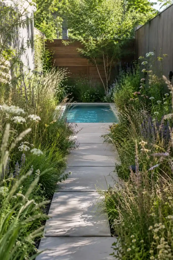 Sunken Pool at the End of a Meadow Path.
