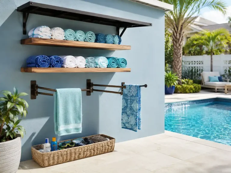 15 Pool Towel Storage Ideas to Keep Towels Dry and Off the Deck